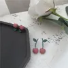 Dange oorbellen oorsprong zomer romantische kersen tulpen oordingen voor vrouwen uniek ontwerp rood groene matte feest sieraden accessoires