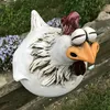 New Funny Chicken Fence Decor Resin Statues Home Garden Farm Yard Decorazioni Pollo Gallina Scultura Arte Artigianato Cortile Inaugurazione della casa