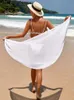 Kjolar sommar damer sarong strand wrap klänning solskyddsmedel sjal chiffong täcker kjol ren bikini sjal kjol strand kjol 50 cm*180 cm t230506