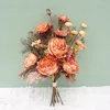 Fleurs décoratives De Luxe Pivoine Tournesol Chirika Otsuka Grand Bouquet Faux Soie Maison El Automne Décorations DIY Décoration De Mariage Guirlande
