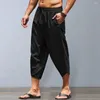 Pantalons pour hommes mode hommes jambe large Harem pantacourt toucher la peau été plage Hawaii décontracté Streetwear