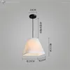 Hängslampor nordiska moderna färgglada tyglampan tyg lamshade lampor för vardagsrum sovrum bar café hem belysning fixturer dekor