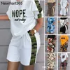 2023 Summer Designer Womens Tracksuits Two Piece Set Positioning Print Short Sleeve 2 Piece Outfits Plus Size 3XL