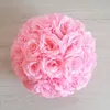 Dekorativa blommor 8 "20 cm Elegant konstgjorda siden Rose Flower Ball Kissing Balls Craft Ornament för bröllopsfestdekorationsmaterial