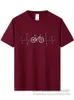 Herr t -skjortor högkvalitativ mode tee skjorta mountainbikes cykel hjärtslag 3d tshirt unisex grafisk kort ärm camiseta