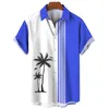 Camicie casual da uomo Camicette e camicette hawaiane T-shirt stampate in 3D per uomo Camicia oversize da uomo in stile resort