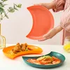 Plates Reusable Durable Fruit Dessert Storage Tray Crescent-shaped Plate Sturdy For Kitchen
