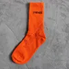 Men Women Stockings Wholesale Cotton Socks Friends Black White Orange Sport Sockings Letter V Print