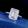 Princess Cut 10*8mm Diamond Ring 100% Real 925 Sterling Silver Party Wedding Band Rings for Women Lovar Engagement Smycken