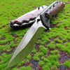 Camping Hunting Knives Camping Knife Survival Tool 8CR15 Steel Folding Knife Wood Handle Outdoor Defense EDC Tool Pocket Knives P230506