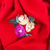 Scarves Scarf Thick Winter Women Warm Cashmere Pearl Rose Embroidery Tassel Shawl Wrap Blanket Hijab Pashmina