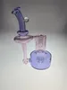 Narguilés en verre à fumer style rbr3.0 recyclé avec joint de 14mm de couleur rose et violet cfl avec une opale