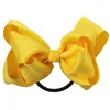 Hair Accessories 1PC 4''Double Bows With Elastic Black Band Children Ties Hairband For Girls