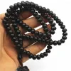 Strand Prayer Bracelet Resin Beads Tassel Accessories Hand Chain Elastic Multilayer Charm Bracelets Men Gifts Decoration