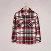 Women's Jackets Plus Size Plaid Shirts For Womens Long Sleeve Blouses Casual Oversize Button Flannel Lapel Down Shacket Jacket Coats