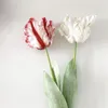 Dekorativa blommor 1pc falsk blomning vacker 3d papegoja tulpan livlig simulering blommor vackert långa serviceliv