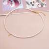 Chains Boho Choker Necklaces Gold Plated Cross Chain Stainless Steel Jewelry Gift For Women Teen Girl Imitation Pearl Pendant Necklace