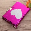 Pc Love Heart Notebook Sequin Private Journal Travel Secret Diary With Lock For Teens
