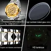 Wristwatches JSDUN Golden Dragon Dial Fashion Luminous Men's Watch Top Mechanical Hollow Gold Reloj De Hombre 8840