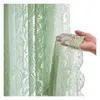 Curtain Useful Tulle Solid Color Window Drapes Easy To Install Decorative 200x140cm Living Room Pastoral French Lace