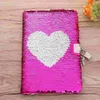 Private Journal Love Heart Notebook Cuadernos Reversible Books Sequin Secret Diary