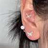 Boucles d'oreilles mode Y2K brillant coloré cristal papillon boucle d'oreille pour femmes Egirl 90s esthétique bijoux accessoires 2023