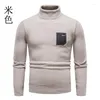 Camiscedores masculinos 2023 Moda Solid Sold Sweater Winter Warm Casual Pullover All Match Size