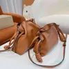 2023-Drawstring Lucky Bag Women torebka na ramię miękka skórzana luksusowa marka marki crossbody żeńskie wiadro w chmurze