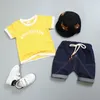 Шульница наборы Baby Summer Cashing Clothing Children Boys Girls Pelting 2pcs/Sets Kids Match Cotton Sports одежда для малышей.