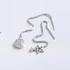 Dange oorbellen Reeti 925 Sterling Silver Long Star For Women Fashion Sterling-Silver-Jwelry Freeship