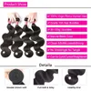 Spetsspår Luduna Body Wave Bundles Human Hair Brazilian Weave 1 3 4 Bundle Deals Natural 230505