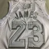 Autentisk sömnad baskettröjor #23 James MVP Authentic Jersey White