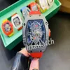 Orologio da uomo ZY Factory produce RM27-03 completamente automatico West Tie City Movimento meccanico Materiale in fibra di carbonio NTPT cinturino in gomma fibbia pieghevole