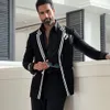 Luxury Men's Wedding Casual Tuxedo Men's Prom Slim Suit Two Pieces Business Social Club Suit Costume Homme