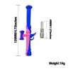 10mm 실리콘 넥타 수집기 DABS 흡연 파이프 티타늄 네일 팁 DAB 석유 굴착 장치 휴대용 화려한 손 흡연 담배 파이프