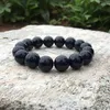 Strand 12mm Natural Blue Sandstone armband Minimalistische kralen Antieke mannen Braclet Stenen sieraden Accessoires Plusera Hombre