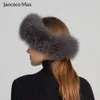 Fasce Moda invernale Fascia elastica Pelliccia Copricapo Raccoon Fluffy Real Band da donna S8300 230505