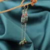 Kolczyki Dangle 2023 Summer Green Tassels Vintage Cloisonne Delikatna kropla etniczna biżuteria w stylu chińskim