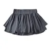 Skirts 03 Spring Summer Women Female Sexy Polyester Brand Skirt 230506