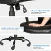 Yüksek kaliteli PU deri, ayarlanabilir yükseklik/eğim, 360 derecelik döner, 300lbs, siyah olan ofis masası sandalye