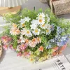 Fleurs décoratives Blanc Artificielle Gerbera Soie Daisy Faux Plantes DIY Bouquet De Mariage Vases Pour La Décoration De La Maison Faux Branche De Noël