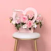 Gift Wrap 6 Pcs Florist Boxes Wedding Decor Bouquet Box Heart Shaped Flower Fold