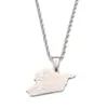 Chains Stainless Steel Syria Cities Map Pendant Necklace For Women Men Trendy Chain Jewelry