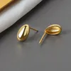 Stud Earrings Minimalist Gold Silver Color Large Circle Geometric Round Heart Big Earring For Women Girl Wedding Party Jewelry Ear Cuff