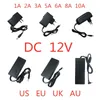 AC 100V-240V DC 12V 1A 2A 3A 5A 6A 8A 10A 10A Адаптер источника питания 12 В трансформатор трансформатора VOLT для светодиодной полосы Свет