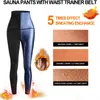 Intimo modellante da donna Body Sauna Pantaloni della tuta Leggings da donna Vita alta Pantaloni della tuta dimagranti Compression WaistTrainer Thermo Fitness Shapewear