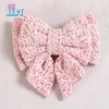 Hair Accessories 1Pcs Hollow Lace Material Bow Baby Clip Women Girls Kid Headwear Infant Headwrap Solid Color Bowknot