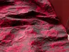패브릭 어두운 빨간 엠보싱 3D 핑크 자카드 원사 염색 패브릭 여성 드레스 슈트 가방 Diy Cora 50cm x 165cm p230506