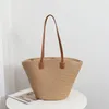 Duffel Bags Summer Straw Beach Tote Bag For Women Large Capacity With Zipper Handbags Woven Shoulder