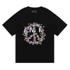 23SS erkek T Shirt Hip Hop Streetwear Pamuk Marka Mektup Çiçek Baskı Boy Causla T-shrit Erkekler Kadınlar Için Tees Tops